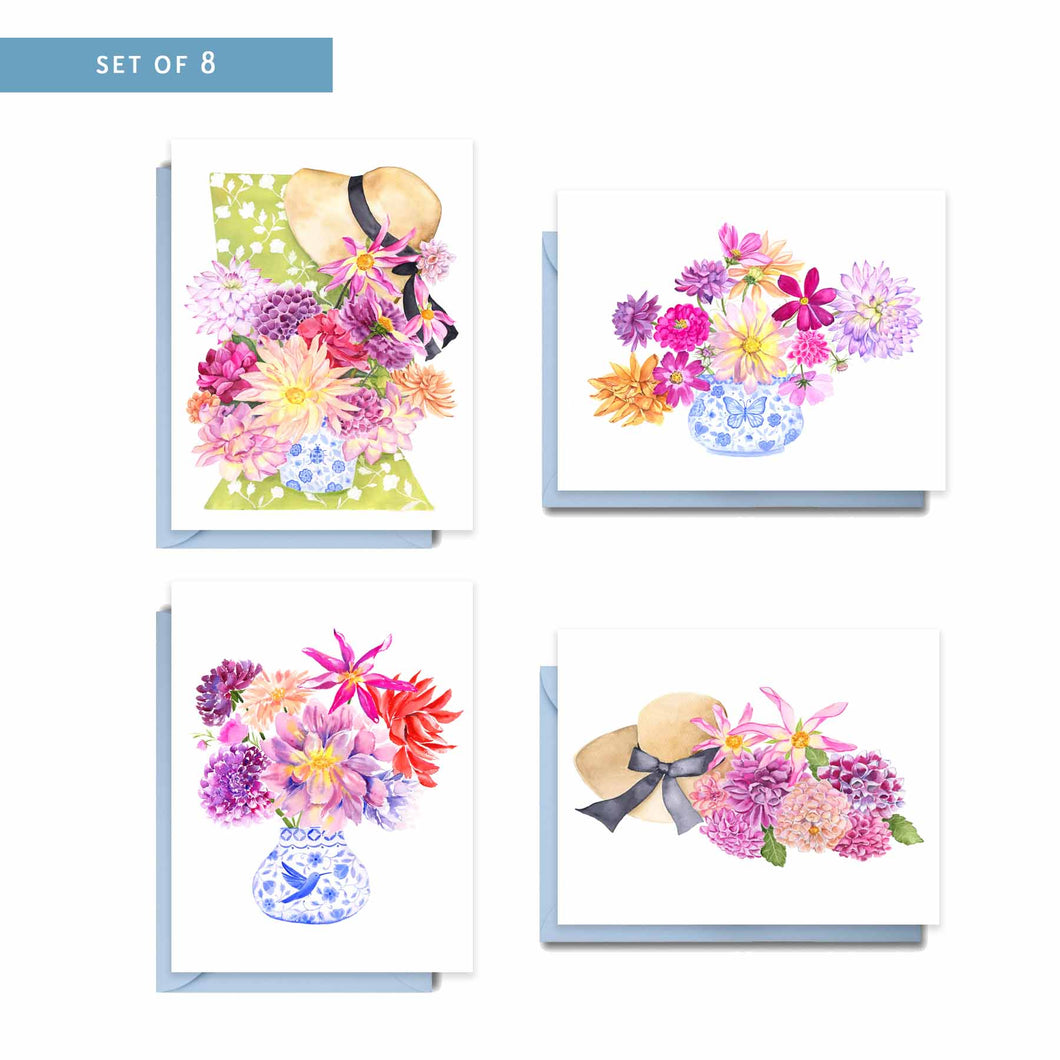 PRE-ORDER Darling Dahlias II Boxed Set of 8 Cards