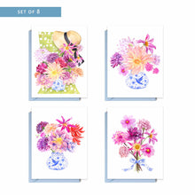 Load image into Gallery viewer, PRE-ORDER Darling Dahlias Boxed Set of 8 Cards

