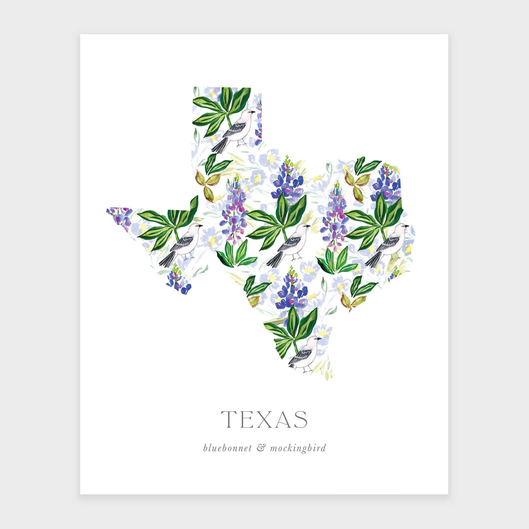Texas State Flower Art Print