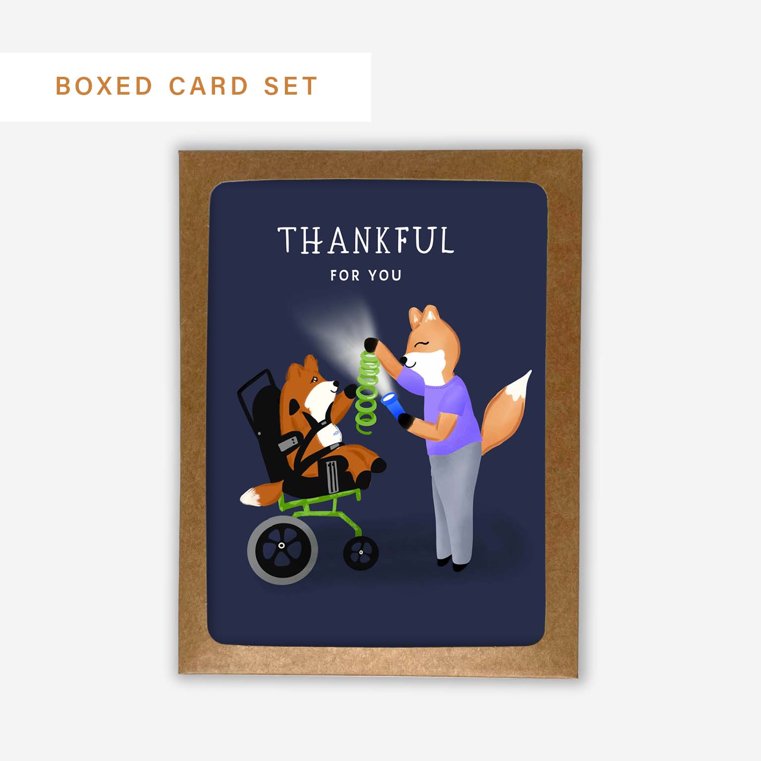 Thankful For You Fox Boxed Set of 8 | Greeting Cards