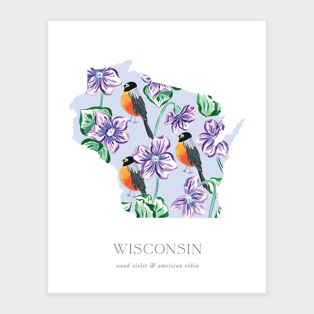 Wisconsin State Flower Art Print