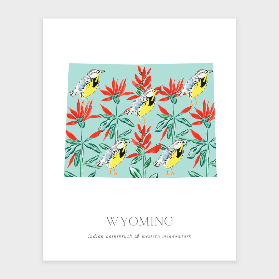 Wyoming State Art Print