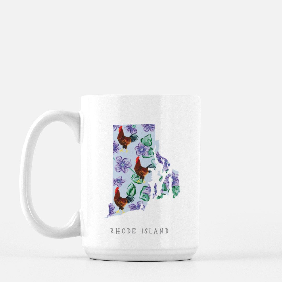 Rhode Island State Flower Mug