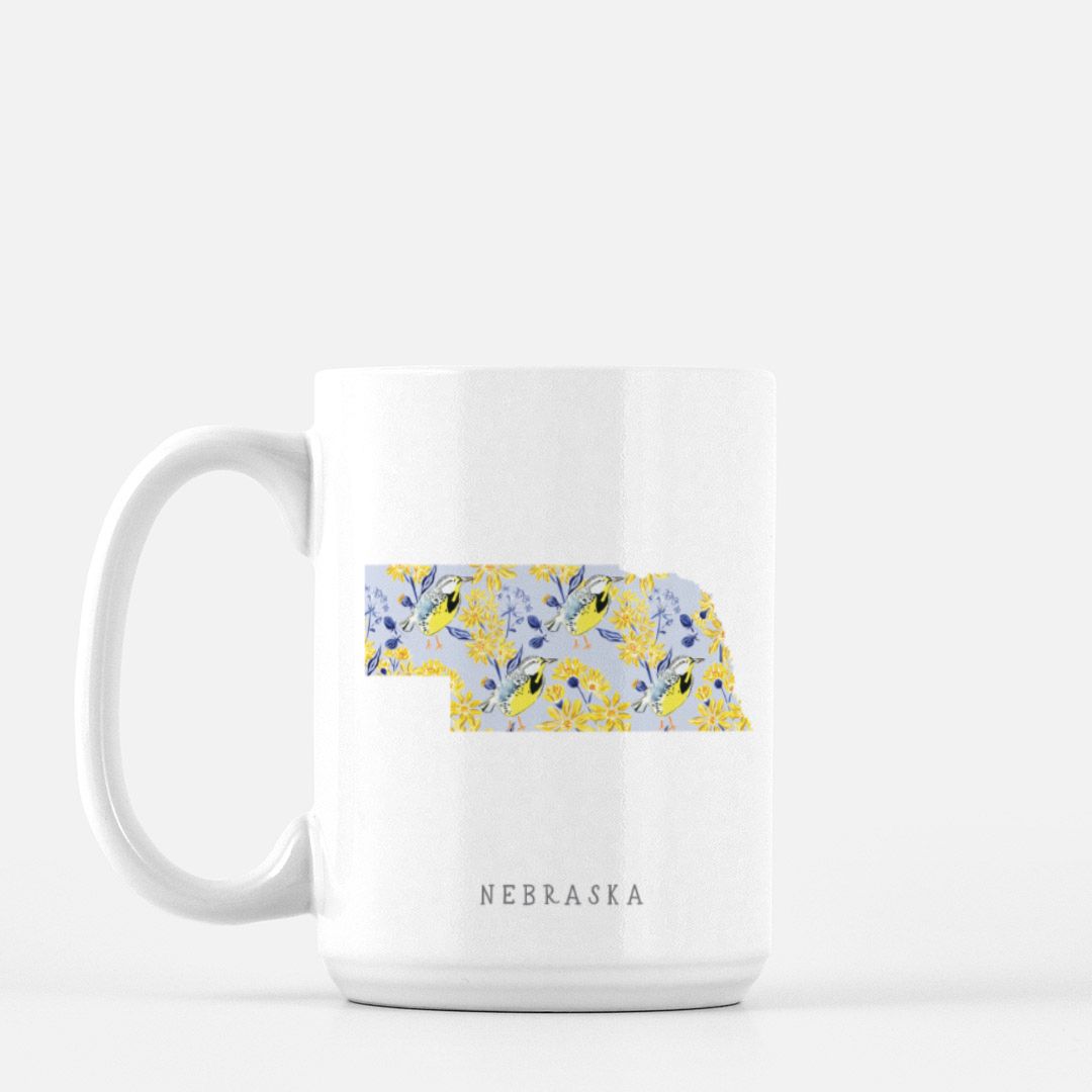 Nebraska State Flower Mug