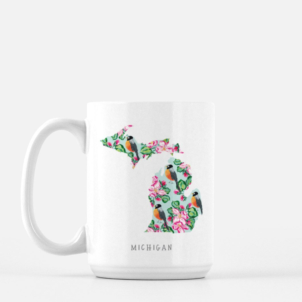 Michigan State Flower Mug
